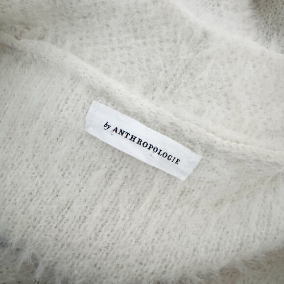 ANTHROPOLOGIE Merzouga Kimono Open Front Duster Cardigan Sweater Cream Neutral - Picture 8 of 9